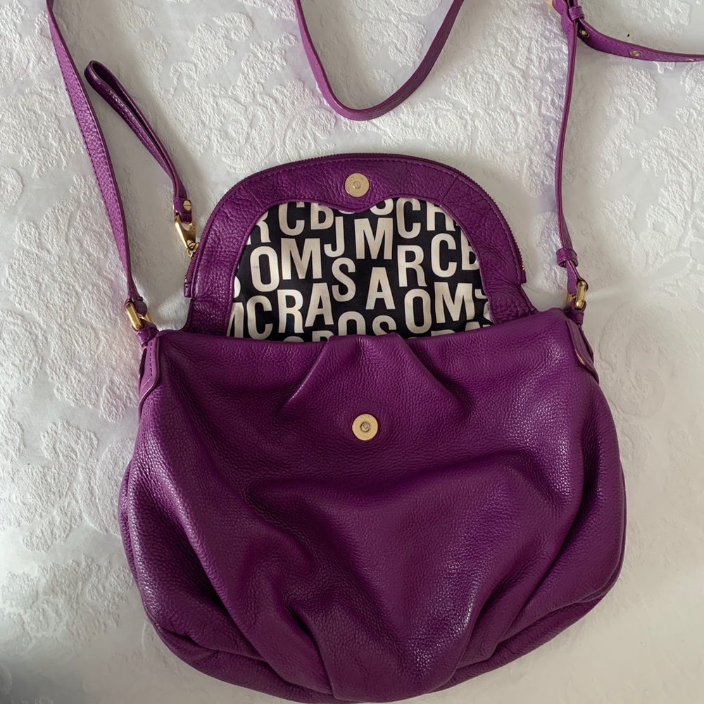 Marc By Marc Jacobs purple Leather Crossbody bag